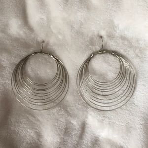 Large Silver Hoop Earrings
